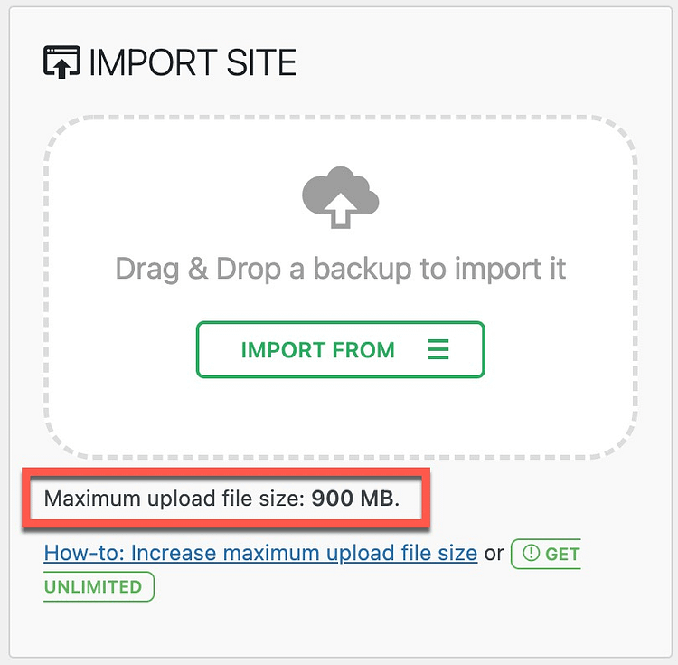 import data using all-in-on wp migration