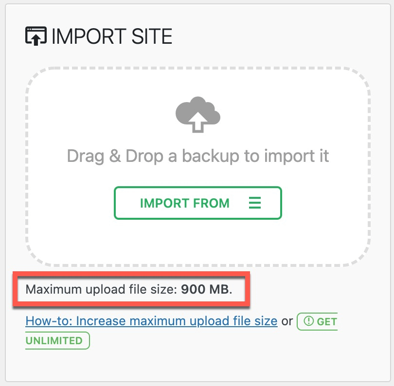 import data using all-in-on wp migration