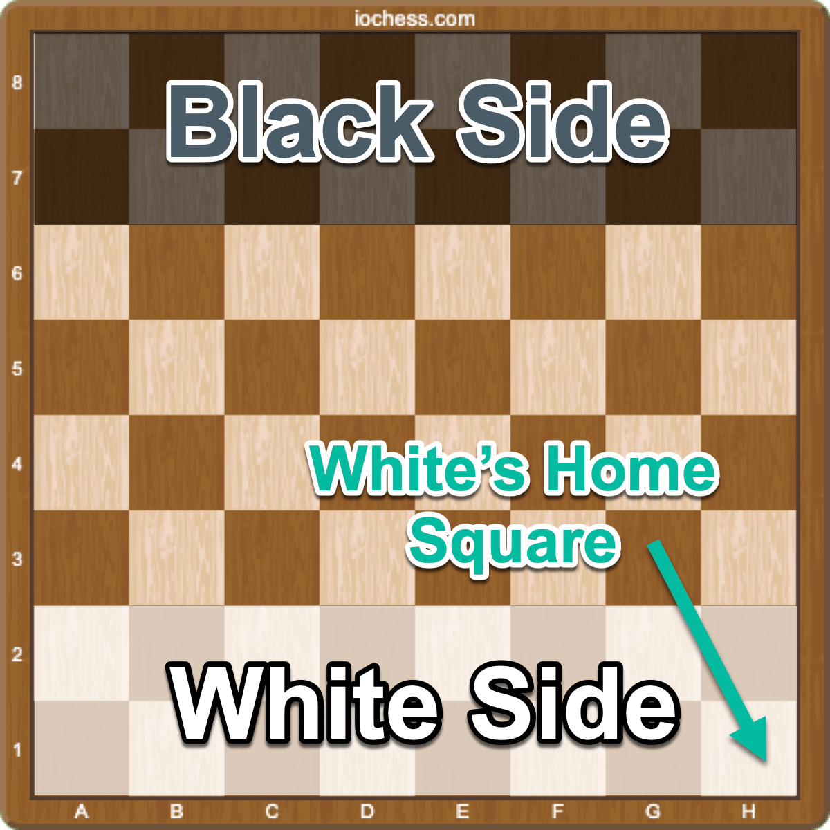 Picture of chess board black and white sides